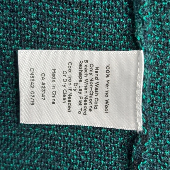 Talbots Pure Merino Wool Cardian Jacket Tartan Plaid Navy Green Sp Petite - Picture 4 of 6